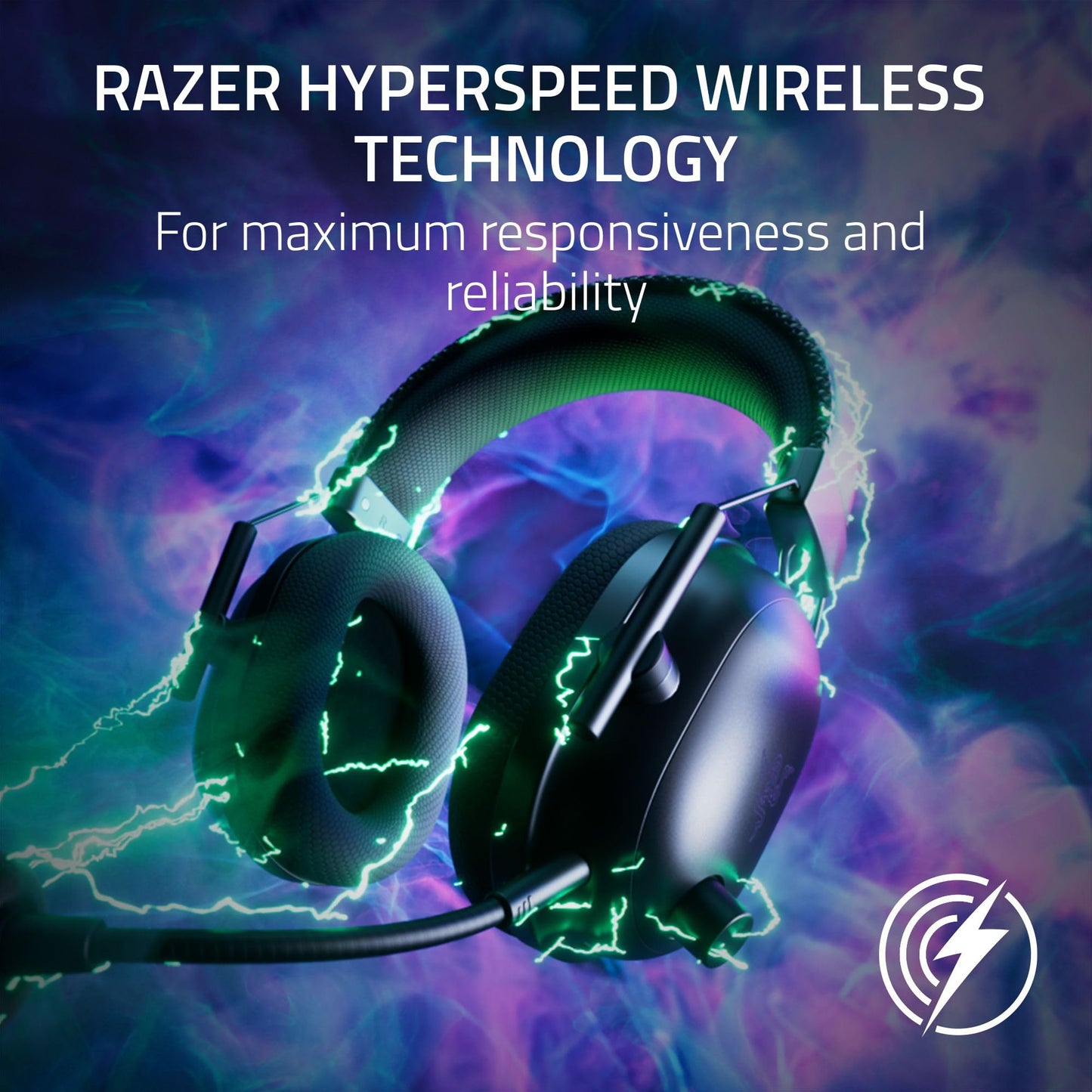 Razer BlackShark V2 Pro Wireless PlayStation Gaming Headset: 50mm Drivers - Super Wideband Mic - Noise Isolating Earcups - For PS5, Nintendo Switch 2, PC, Mac - Bluetooth, USB-C - 70hr Battery – Black