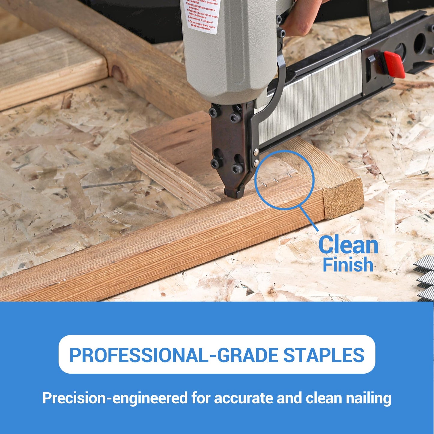 meite 18 Gauge 1/4-Inch Narrow Crown Staples, 1/2-Inch Length Heavy Duty Galvanized Upholstery Staple for Electric or Pneumatic Guns (10 Boxes)