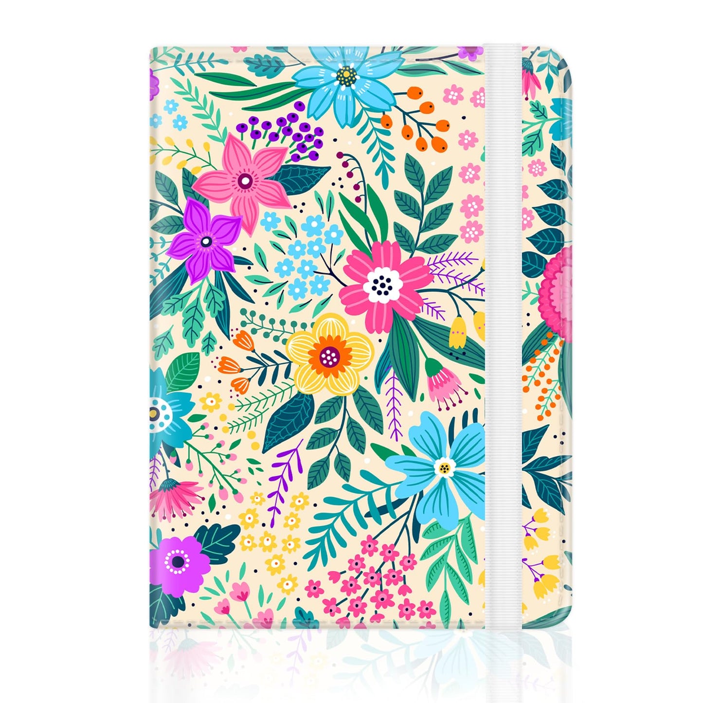 Passport Holder for Travel Essentials, RFID Premium Leather Passport Wallet Cover Case for Travel Must Haves Accessories, Passport Holders for Women Men beautiful flowers