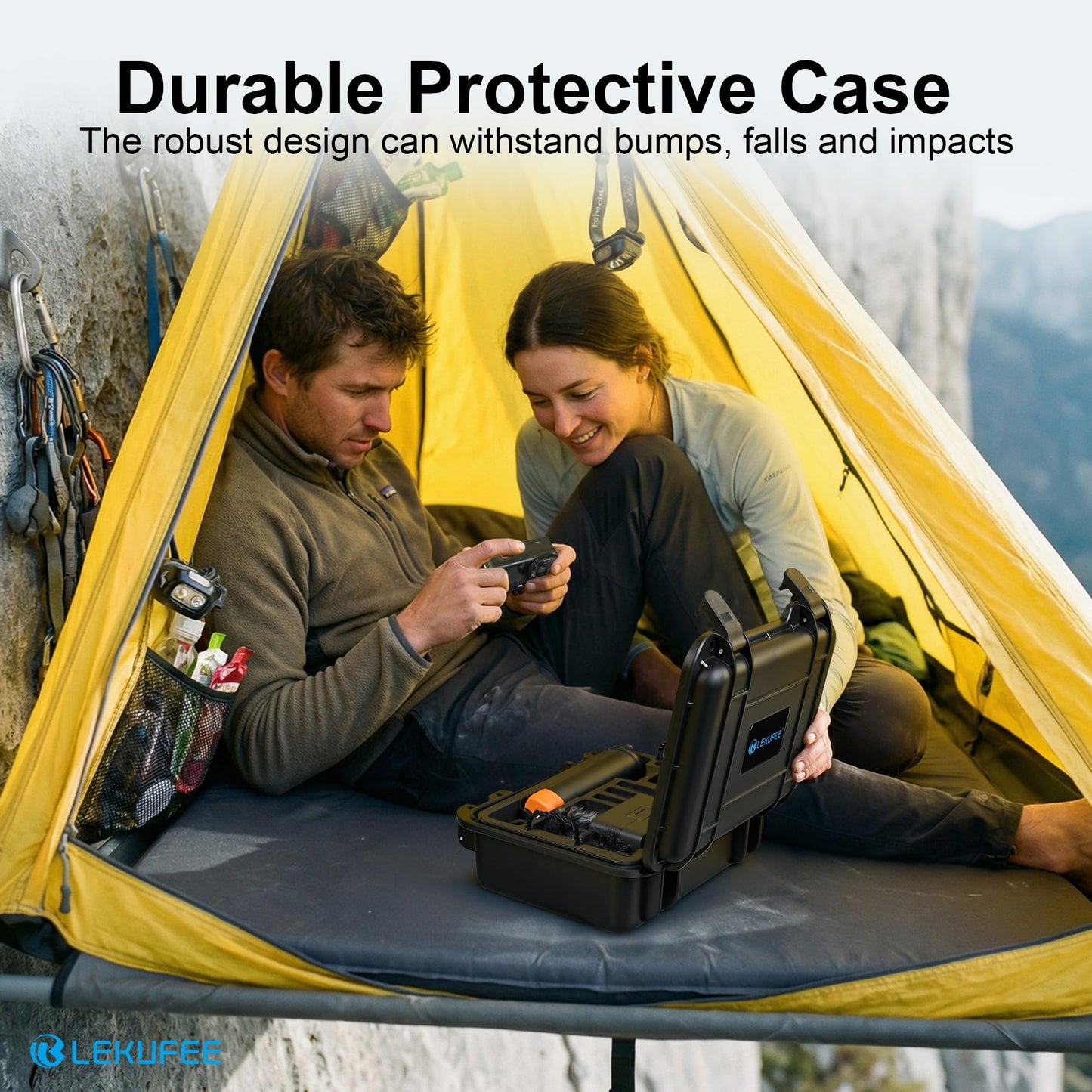 Lekufee Portable Waterproof Hard Case for DJI Osmo Action 6/5 Pro/4/3 Action Camera,Standard Combo,Adventure Combo,More Accessories(Case Only)
