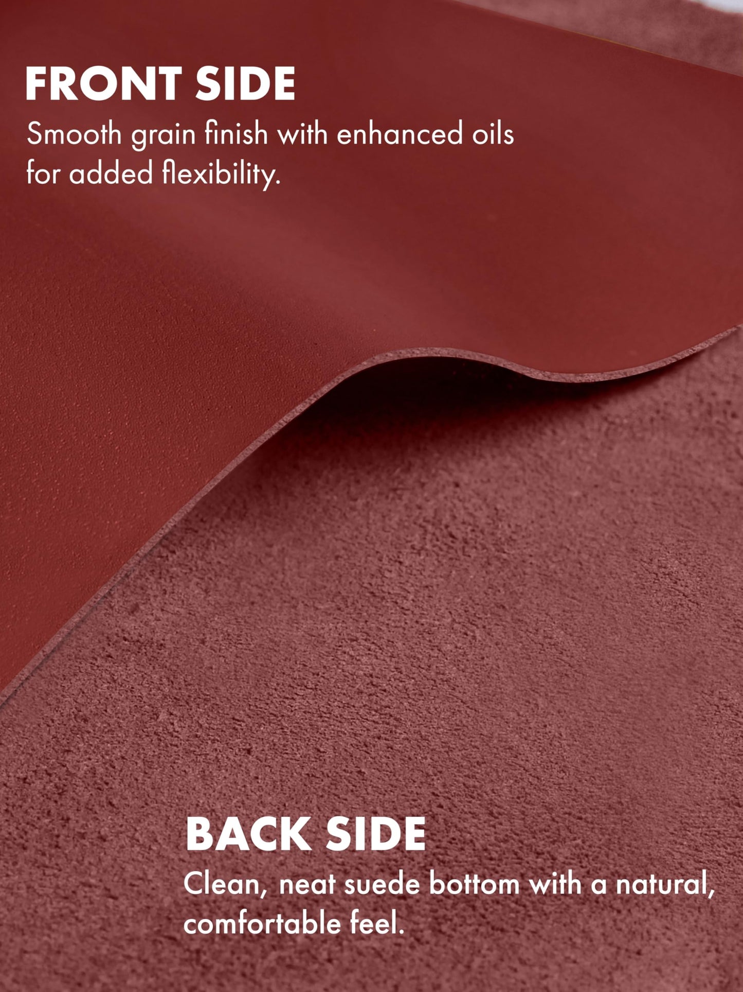 Tooling Leather Full Grain Sheets Genuine Cowhide Leather 1.8mm-2.0mm Thick Piece for Sewing Hobby, Crafting Leather Work Maroon 6"x12"