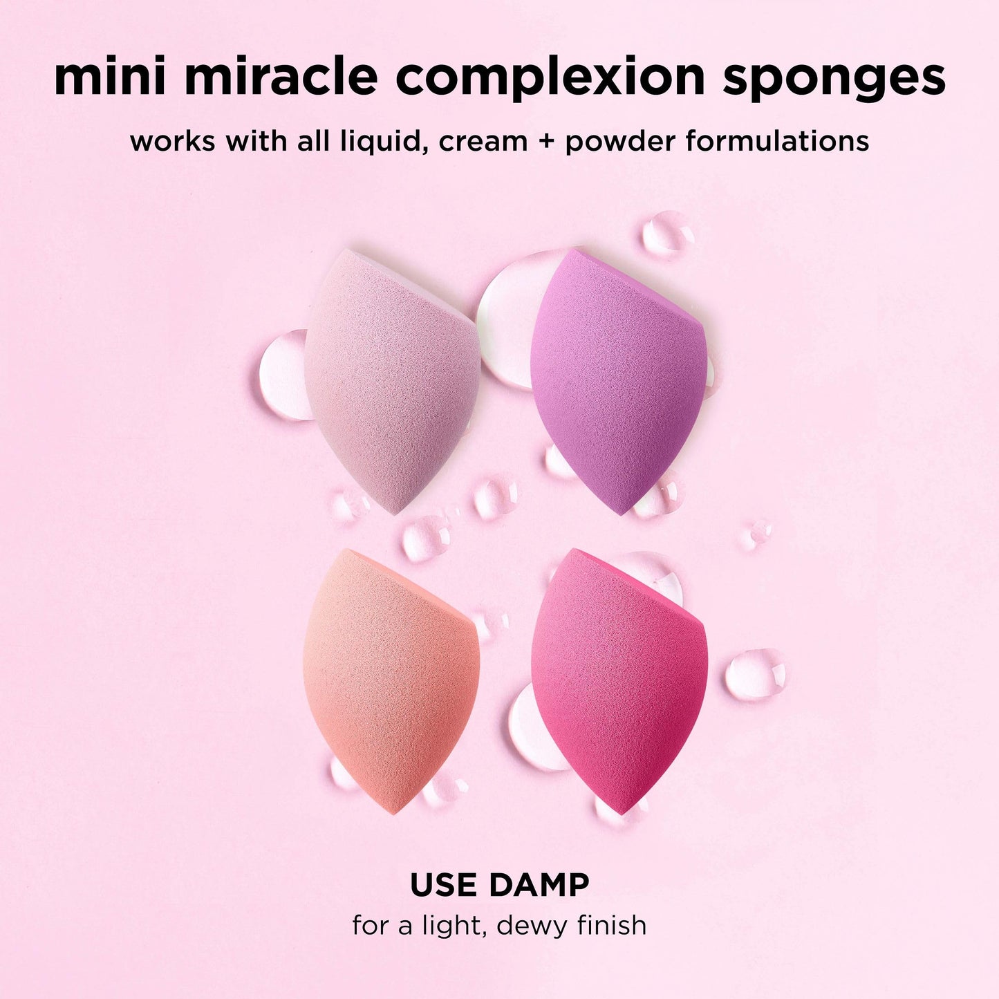 Real Techniques Ultimate Makeup Sponge Trio, Makeup Blending Sponges, For Liquid, Cream, & Powder Products, Powder & Foundation Sponges, Mini Makeup Sponge, Latex-Free Foam, Travel-Friendly, 3 Count