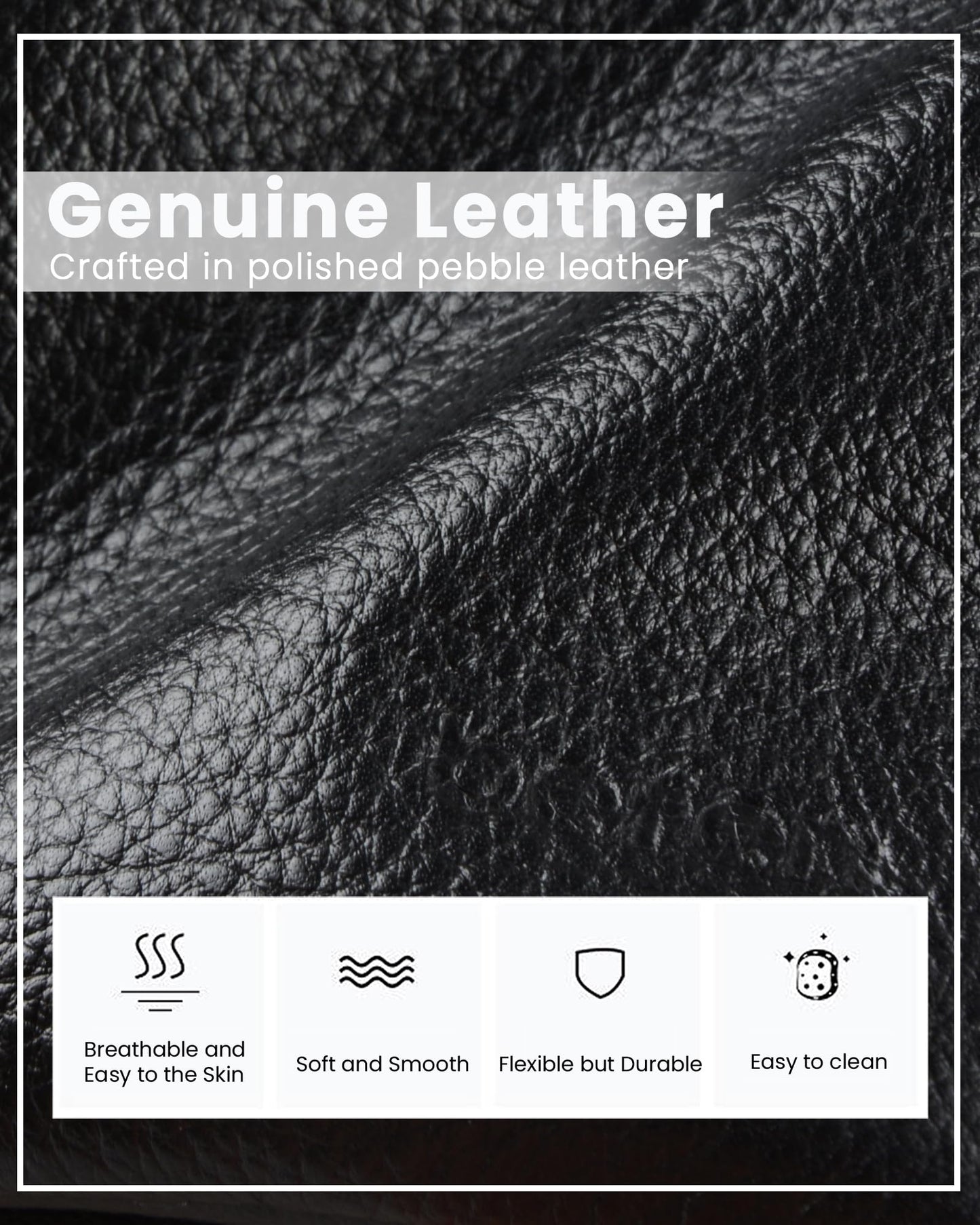 befen Small Black Genuine Leather Cross Body Bags for Women, Women's Adjustable Shoulder Strap Crossbody Purse Bag with Cell Phone Pocket and RFID Card Slots