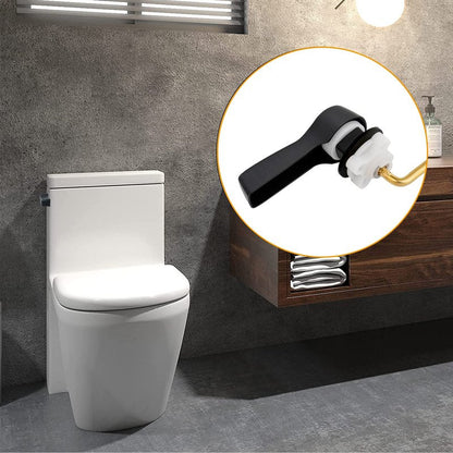 Hibbent Universal Metal Side Mount Toilet Handle Replacement Kit, Brass Toilet Flush Tank Lever with Stainless Steel Flapper Chains for Most Toilets, Oil-Rubbed Bronze