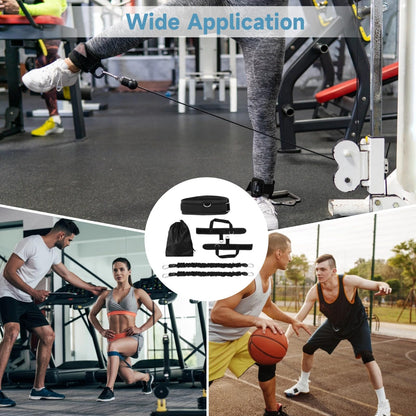 COSYOO Vertical Jump Trainer, Leg Strength Resistance Belt, Jump Training Equipment, Adjustable Leg Strength Training Belt for Basketball, Volleyball, Football, Tennis, Squat and Agility Workouts (C)