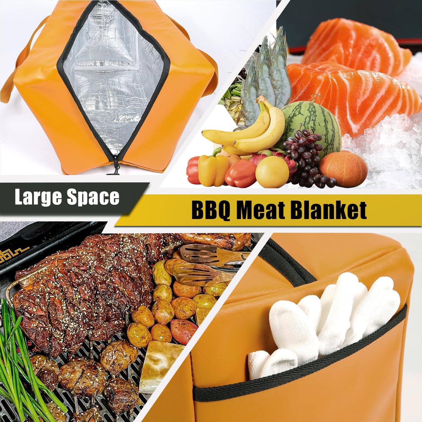 BBQ Blanket for Resting Meat,Insulated Meat Resting Bag,Meat Resting Bag,Rest BBQ Blanket,Insulated Meat Resting Bag