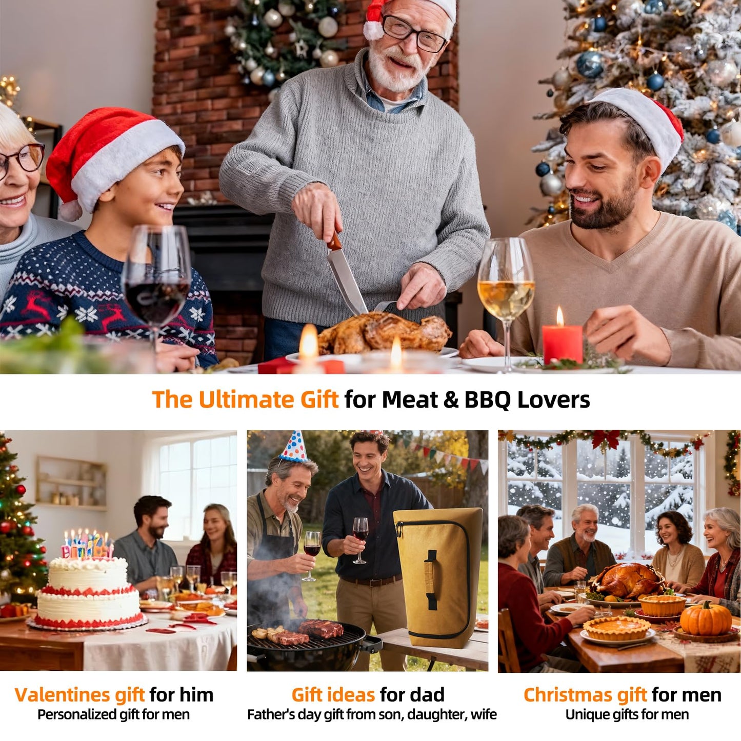 270° Opening BBQ Blanket for Resting Meat, Insulated Leak-Proof Meat Resting Bag for Brisket, Father's Day Birthday Gift for Men Dad Husband, Smoker Grilling Accessories for Party Kitchen Camping