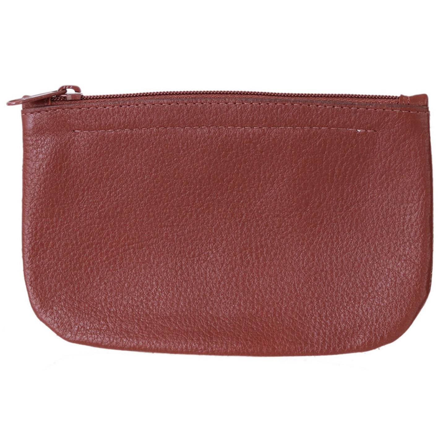 Genuine Leather Zipper Tobacco Pouch, Odor Free Freshness Surgical Rubber Lining, 2oz Capacity (Brown)