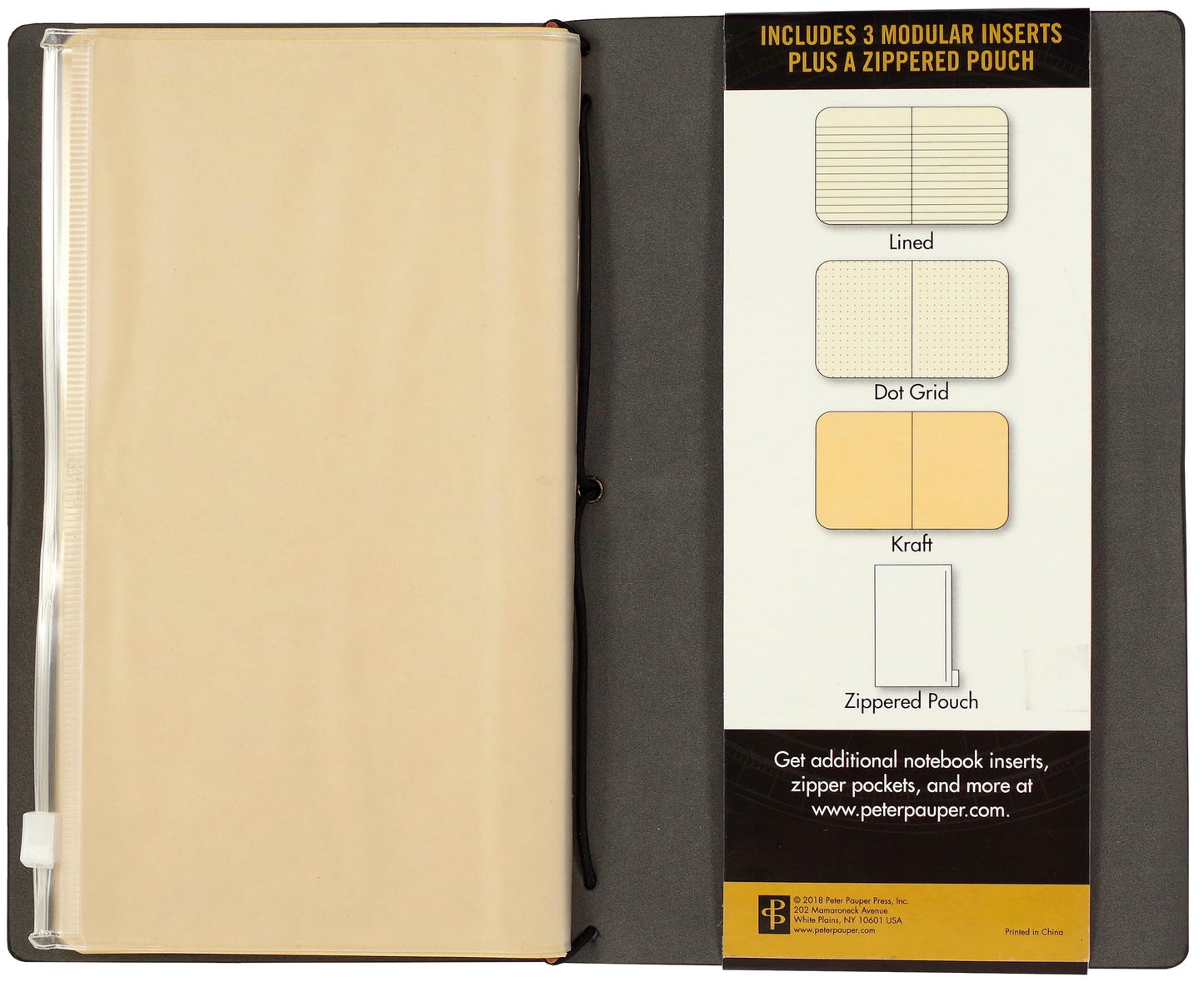 Voyager Refillable Notebook - Black (Traveler's Journal, Planner, Notebook)