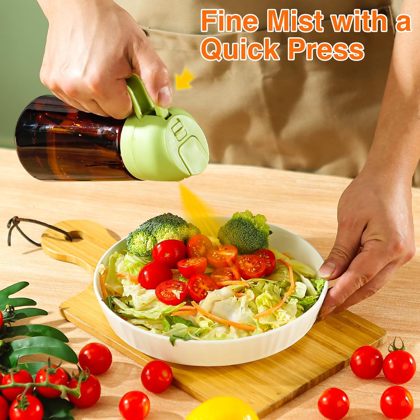 Oil Sprayer for Cooking, 2 In 1 Oil Dispenser and Oil Sprayer (Black+Dark Brown)