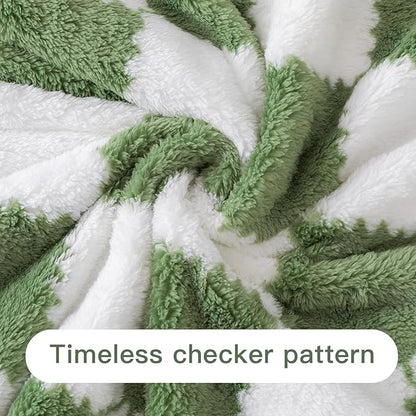 Ultra Soft Jacquard Shaggy Fleece Throw Blanket, Lightweight Warm and Plush, Cozy Couch and Travel Blanket, Multiple Colors and Sizes, Year Round Comfort, 50x60 Inches