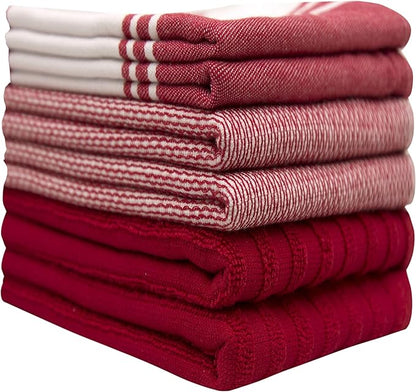 Premium Kitchen Towels | Large Cotton Dish Towels | Flat & Terry Highly