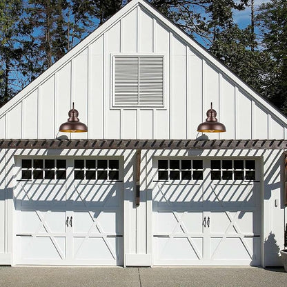 Outdoor Gooseneck Barn Lights Outdoor Wall Sconces Farmhouse Exterior Wall Mount Light Vintage Wall Lighting Fixture Industrial Bronze Lantern for Porch Entryway Garage Patio, 2 Pack