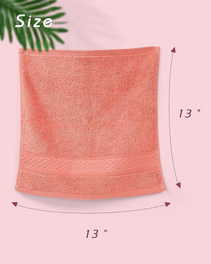 Cleanbear Face-Cloth Washcloths Set, 100% Cotton, High Absorbent, Size13
