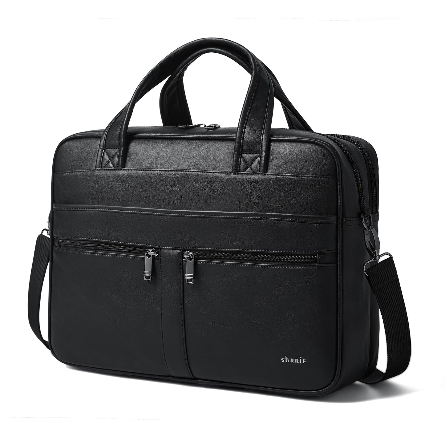 Shrrie Leather Messenger Bag for Men&Women 16 inch Laptop Bag,Water-Resistant Retro Leather Briefcase for Men,Mens Satchel Bag Crossbody for Office,Business,Work