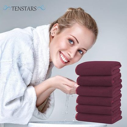 TENSTARS Silk Hemming Hand Towels