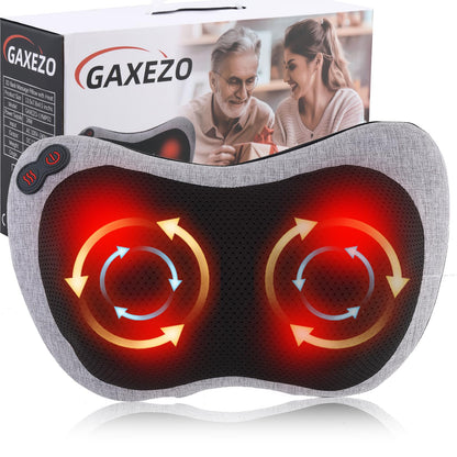 Massage Pillow, Neck and Back Massager with Heat, Shiatsu Massage Pillow for for Back, Shoulder, Leg, Foot, Gift for Men Women Mom Dad, Stress Relax at Home Office and Car