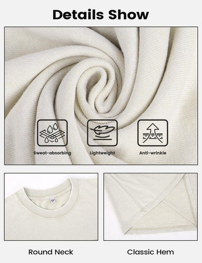 Yimoon Mens Tank Tops Workout Sleeveless Shirts Cotton Acid Wash Tees Loose Gym Muscle Shirts(GreyKhakiBeige-L)