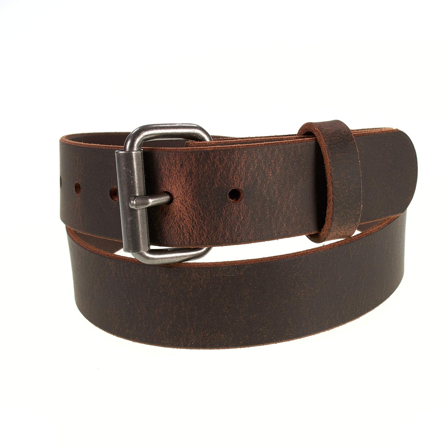 Men's Genuine Buffalo Leather Belt, 1 1/2" width, Handmade in the USA, By Amish (Crazy Horse, 34" (Pants 30-31))