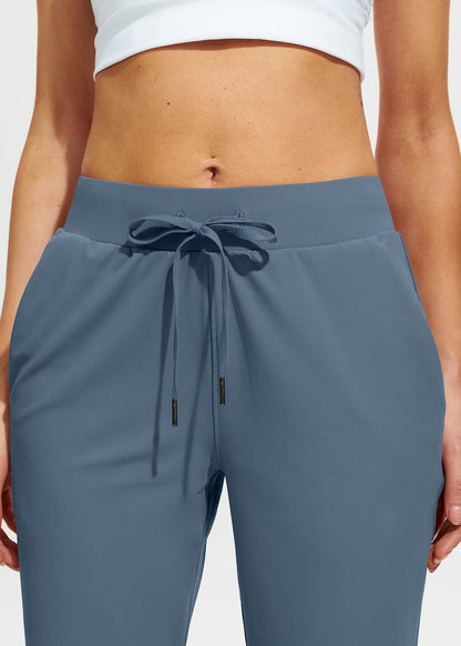 Libin Women's Joggers Pants Athletic Dance Sweatpants with Pockets Running Tapered Casual Pants for Workout,Lounge, Slate Blue XL