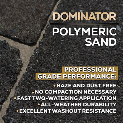 10 Pound Gray Beige DOMINATOR Polymeric Sand with Revolutionary Ceramic Flex Technology for Stabilizing Paver Joints/Gaps, 1/8” up to 4”, Professional Grade Results