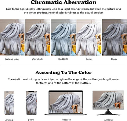 NEWCOSPLAY Super Soft Queen Blanket Grey Premium Silky Flannel Fleece Leaves Pattern Lightweight Bed Blanket All Season Use (Grey, Queen(90"x90"))