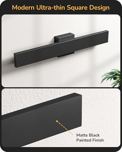 EDISHINE 23.6" Modern Outdoor Wall Lights, 3CCT & 10%-100% Dimmable, IP65 Waterproof, LED Exterior Lighting Fixtures, Linear Outdoor Wall Sconce for Porch, Patio, 2 Pack, Black