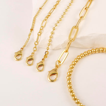 Waterproof Gold Bracelet Stack for Women Non Tarnish,Stainless Steel Dainty Bracelets Layered Paper Clip Bracelet Chain Bracelet for Women Jewelry