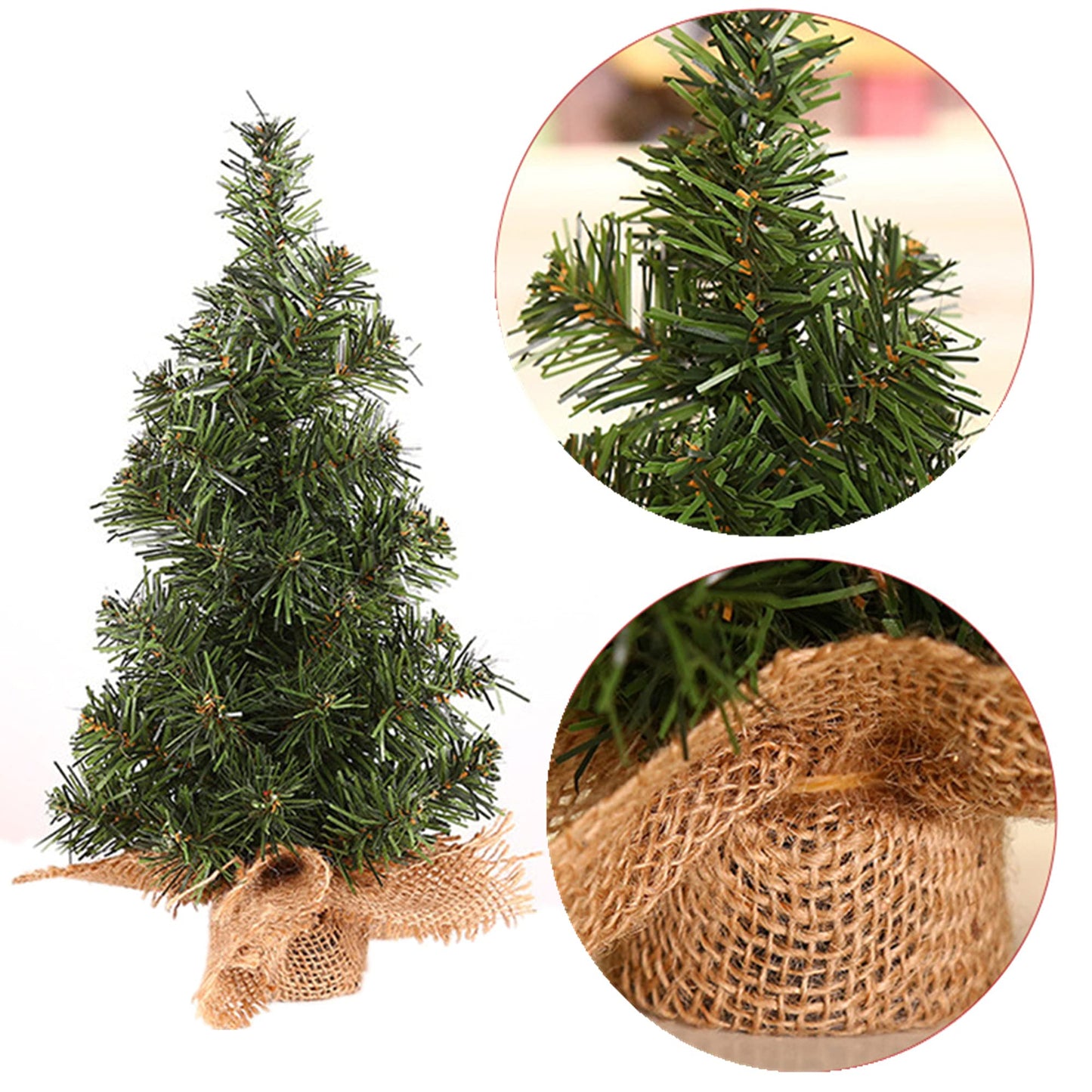 Fypuda Tabletop Mini Christmas Tree, 7.87" / 11.81" Artificial Christmas Tree Xmas Miniature Pine Christmas Tree Perfect for Christmas Decorations, Home, Kitchen, Dining Table (6 PCS)