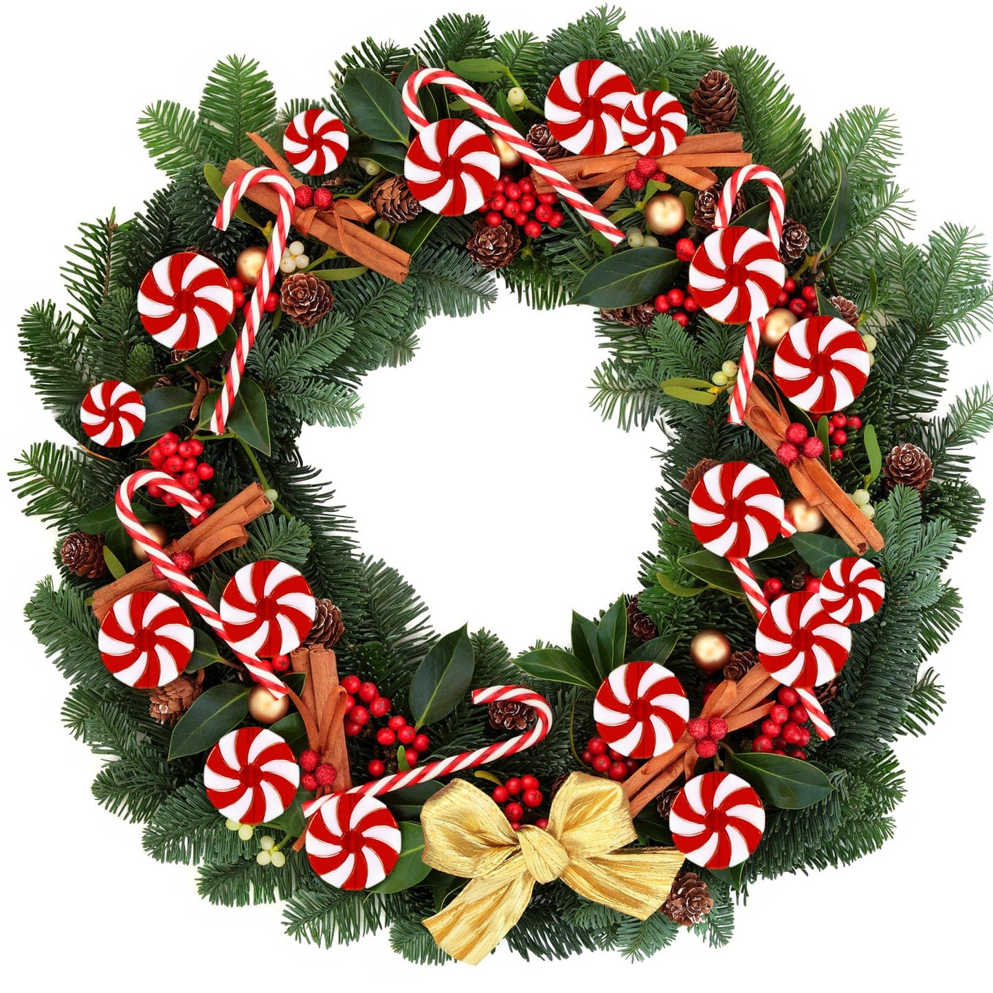 WILLBOND 72 Pcs Christmas Candy Canes Ornament Plastic Christmas Tree Hanging Decoration Fake Swirl Candy Canes Garlands with Crystal Wire for Home Xmas Gift Indoor Outdoor Party Favor (Red and White)