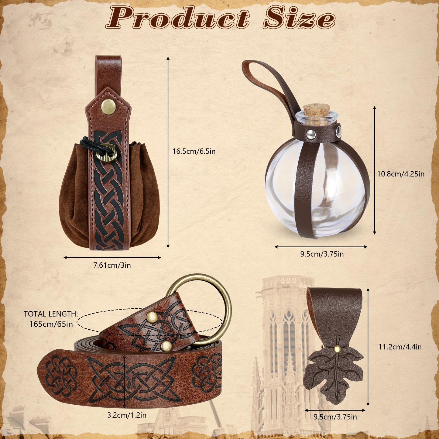 CICOCI Renaissance Accessories Belt Women Skirt Hikes Viking Steampunk Men Medieval Renaissance Costume Belt Bottle Coin Purse