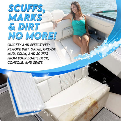 SandShark Premium Boat Hull Cleaner | Eraser Sponge, Boat Accessories Gifts for Cleaning Must Have Pontoon Boat Accessories, Gadgets for Men or Women, Scuff Erasers Vinyl Cleaner