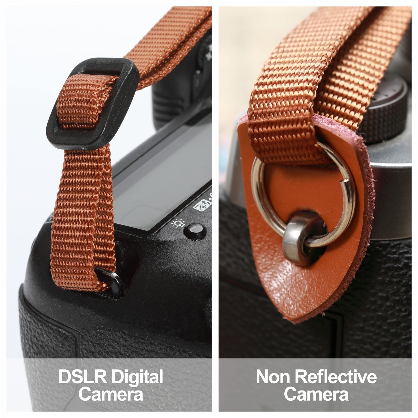Padwa Lifestyle Blue Wave Camera Strap - 2" Cowhide Leather Head Cotton Camera Straps for Photographers,Vintage Japanese Art Print Adjustable Neck & Shoulder Strap for ALL DSLR/SLR Cameras