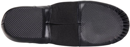 Linodes (Tent Leather Upper Jazz Shoe Slip-on for Women and Men's Dance Shoes Black 10.5M
