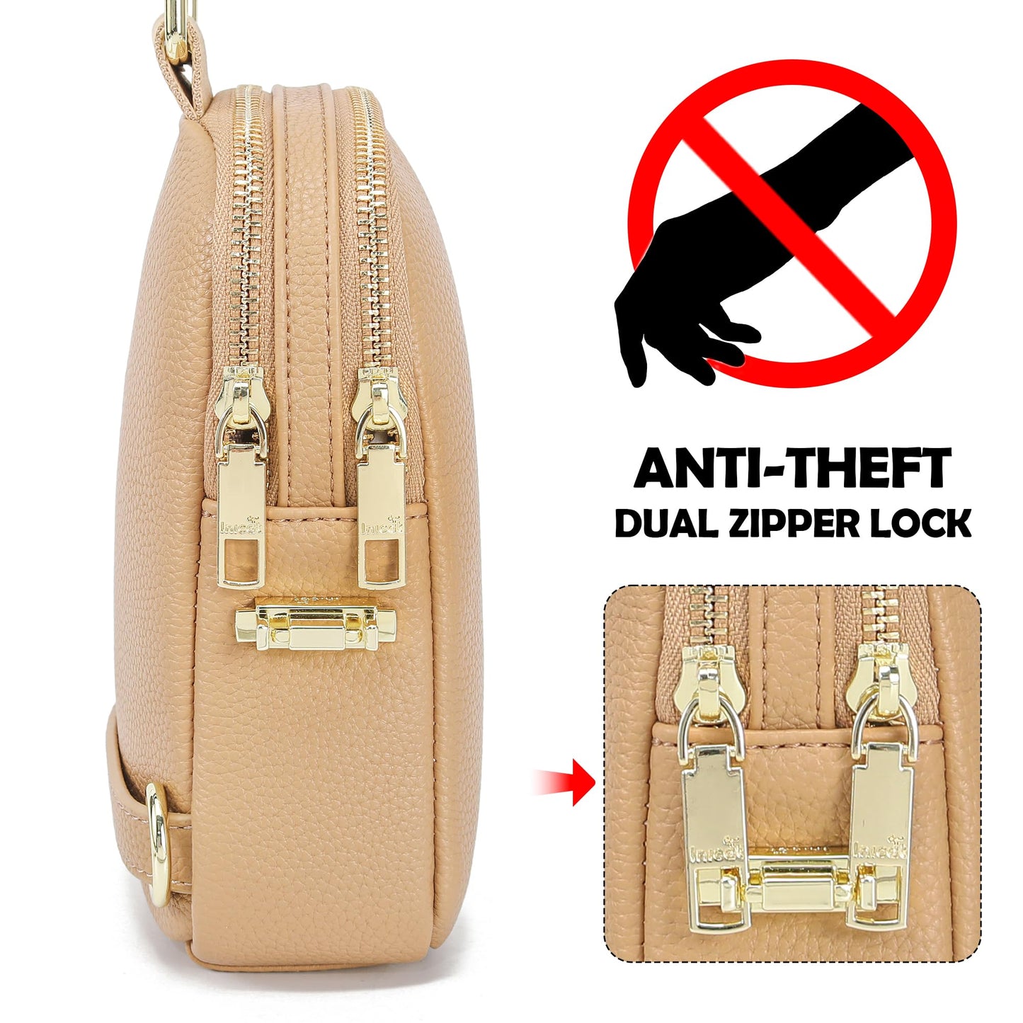 INICAT Anti Theft Crossbody Bags for Women Travel Small Sling Bags Cross Body Bag Purses for Woman