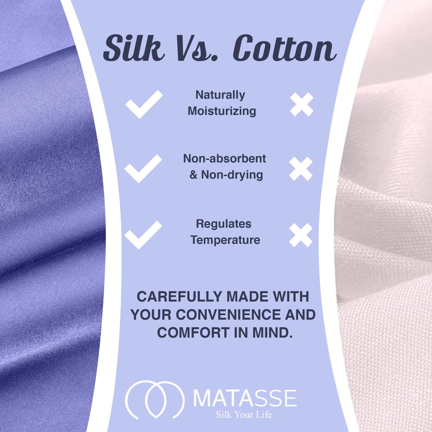 MATASSE Silk Eye Mask for Sleeping with Adjustable Elastic Band - 3D Contoured, Eye Cover Sleep Mask w/Genuine Mulberry Silk Including The Strap for Women, Men (Black)