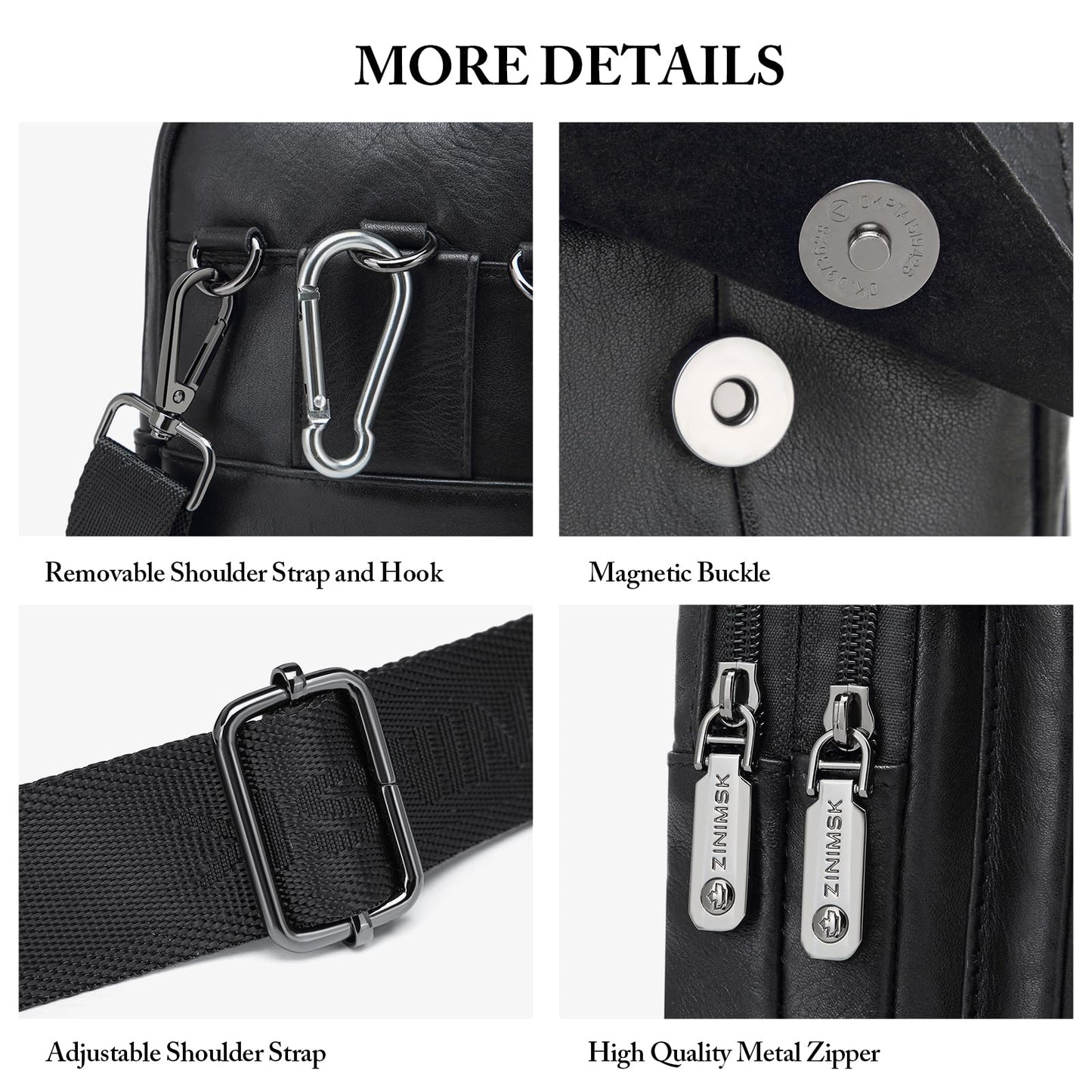 ZZNICK Genuine Leather Cell Phone Holster with Belt Loop