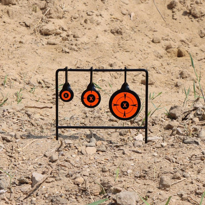 Highwild Triple Gong Spinner Target - Rated for .22 Rimfire Rifles and .22 Handguns - No Assembly Required