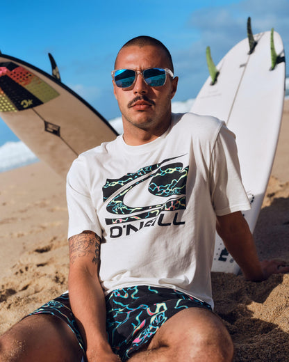 O'NEILL UV400 Offshore 2.0 Polarized Sunglasses for Men and Women, 55 Millimeters, Gloss Clear Crystal