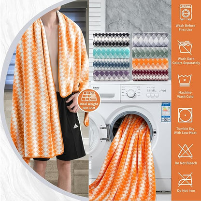 4 Piece Extra Large Bath Towel Set Oversized Bath Sheet 35"x70" Bathroom Towel