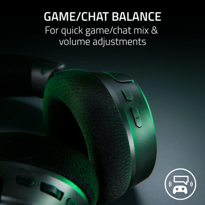 Razer Kraken V4 Wireless Gaming Headset: 2.4GHz, Bluetooth, USB - Super Wideband Mic - 40 mm Drivers - 9 Zone RGB Lighting - for PC, Mac, PS5, Nintendo Switch 2, Steam Deck, Smartphone - Black