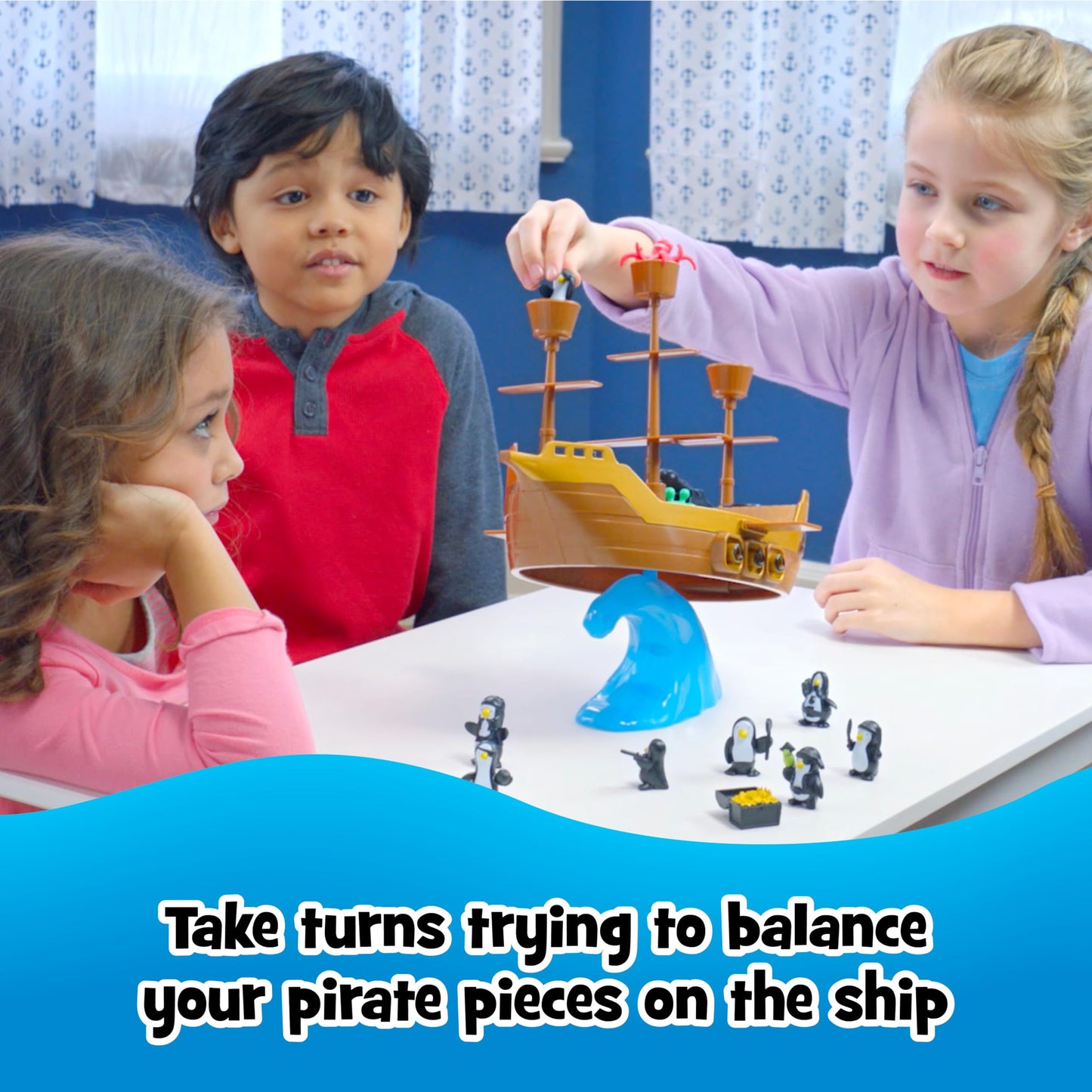 Don’t Rock the Boat Board Game - Kids Games, Family Games for Kids and Adults, Board Games for Family Night, Multi-Player Board Games, Builds Hand & Eye Coordination, Balancing Toy, Ages 5+