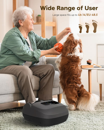 Shiatsu Foot Massager Machine with Heat, 2025 Upgrade Deep Kneading, Full Foot Massager with Remote for Plantar Fasciitis, Neuropathy, Birthday Gifts for Women Mom Men Dad, Up to Foot Size 14