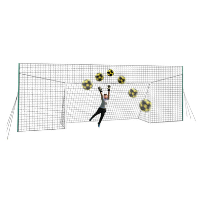 Open Goaaal Soccer Goals & Soccer Backstop Net with Rebounder - All-in-One Backyard Net, Large Size - Sports & Outdoors Soccer Goal for Volley, Passing, Solo Training - Outdoor Kids Play Equipment