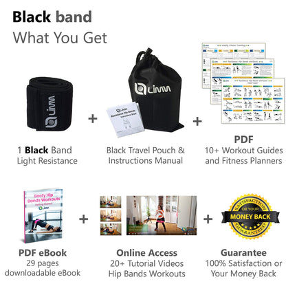 Fittest Pro by Limm Resistance Bands for Legs and Butt, Fabric Exercise Loop Bands Yoga, Pilates, Rehab, Fitness and Home Workout, Strength Bands for Booty