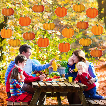 36 Pieces Fall Pumpkin Hanging Swirls Pumpkin Swirls Decorations Fall Thanksgiving Ceiling Hanging Decorations for Home Autumn Thanksgiving Harvest Decor Party Supplies