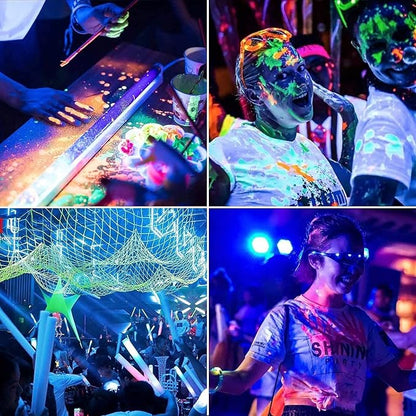 2 Pack 300W LED Black Lights Outdoor, Flood Blacklight Light with Plug, 395nm to 410nm IP66 Waterproof for Dance Party, Glow in The Dark, Stage Lighting, Body Paint, Fluorescent Poster, Neon Glow