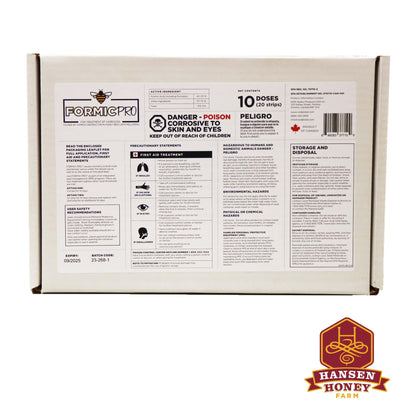 Mann Lake Formic Pro Varroa Mite Treatment, Bee Colony Mite Control, Combat Varroosis, Extended Shelf Life, Residue-Free, Eco-Friendly Formula,10-Dose