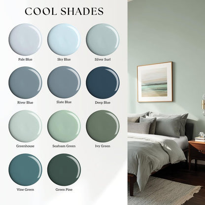 EVOLVE Interior Paint & Primer, Satin (Silver Surf), 1 Gallon – Available in 50+ Colors, One-Coat Coverage, Excellent Hide, Low VOC, Low Odor, Washable Interior Paint