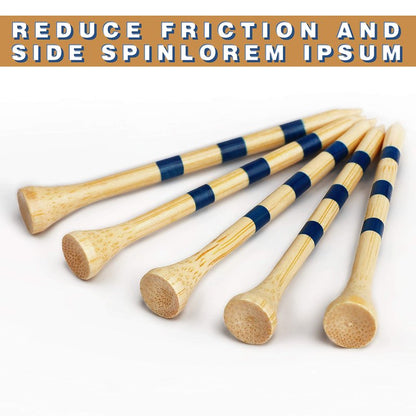 CHAMPKEY Premium Bamboo Golf Tees 170 Pack - 120 Pcs Long Tees with 50 Pcs Short Tees Assorted Pack - Friendly Biodegradable Material Golf Tee（2-3/4"）